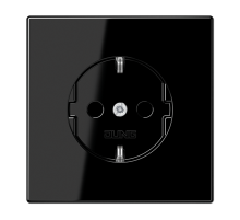 JUNG LS990 Черная Розетка штепсельная Schuko 16A, 250V, с защитой от детей