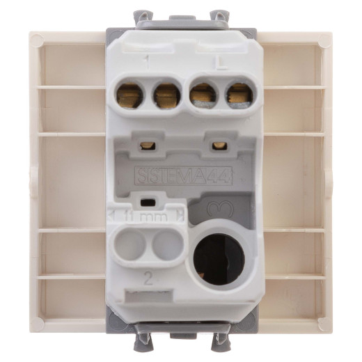 Кнопка одноклавишная модульная, Avanti, ванильная дымка, 2 модуля