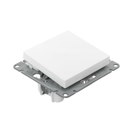 Механизм выключателя, одноклавишный, кнопочный, белый Эпика EKF