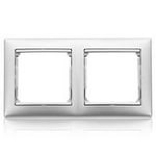 Рамка 2 поста - Legrand Valena - алюминий