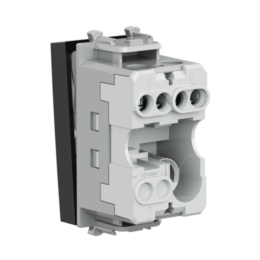 Выключатель модульный, Avanti, черный квадрат, 1 модуль