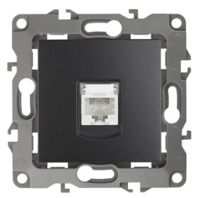 ЭРА Розетка Серия 12 12-3105-05 телефонная RJ11 IP20 антрацит