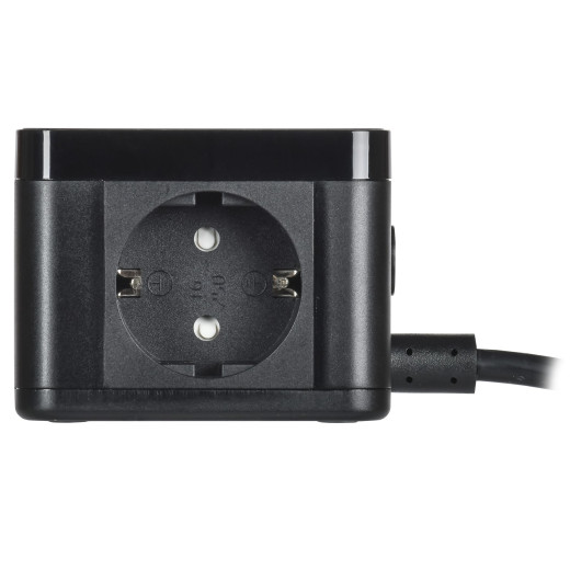 DOMINIC Удлинитель Qi10Вт У02К 1,3м 3х1мм2 USB A+C чер IEK