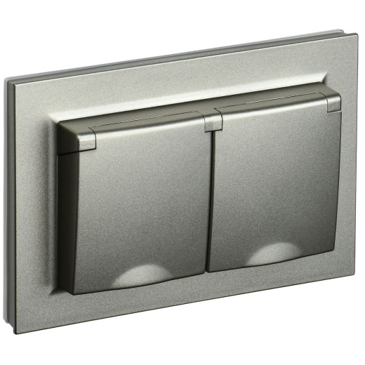 BRITE Роз. 2-я с кр. 16А в сб IP44 РСбш12-3-44-БрШ шамп. IEK