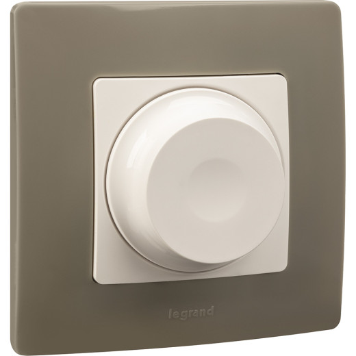 Диммер поворотно-нажимной универсальный LED - Legrand Etika - 300Вт без нейтрали - белый