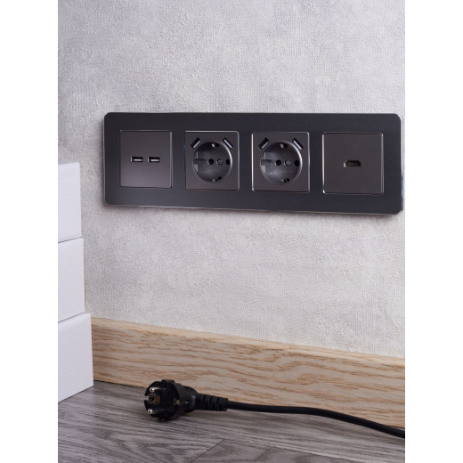 BRITE Роз. HDMI РHDMI-0-БрС сталь IEK