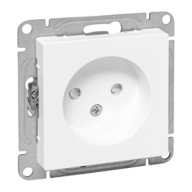 EKF Эпика Механизм розетки, 16А, без заземления, со шторками, белый.