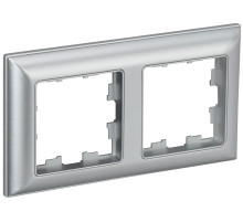 IEK BRITE DECOR Алюминий 3D-форма Рамка 2-м РУ-2-Бр