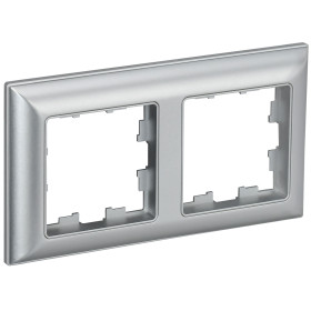 IEK BRITE DECOR Алюминий 3D-форма Рамка 2-м РУ-2-Бр