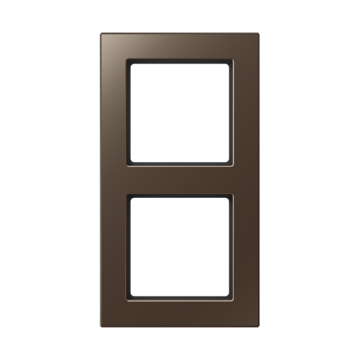 Рамка для вертикальной и горизонтальной установки, 2 поста, дюропласт, мокко, A CREATION