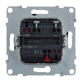 Legrand/Daccord SUNO Антрацит Переключатель кнопочный для жалюзи и рольставней 6А 250В. Безвинтовые зажимы.