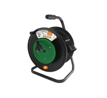 TDM Удлинитель на катушке силовой народный с 1 выносной роз. ПВС 2200 Вт с/з, 30м УС1-12101
