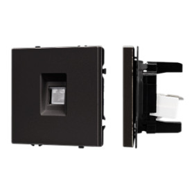 Arlight Механизм компьютерной розетки SCT-NOBE-MPC1-SFPL-BK (RJ-45, CAT6) (-)