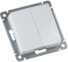 Hegel Мастер внутр Белый ВС10-451 Выключатель 2-клавишный, механизм