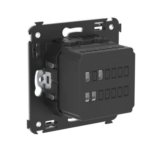 Механизм управления вентиляторами в стену, Avanti, черный квадрат