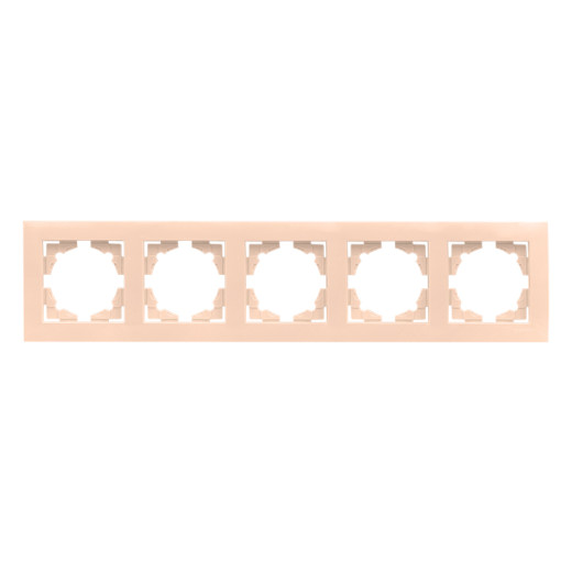 Валенсия рамка 5-местная кремовая EKF PROxima