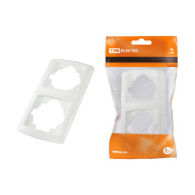 TDM Рамка 2-х постовая вертикальная белая 