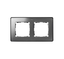 Simon 82 Detail Холодный Алюминий, основание графит Рамка 2-ая