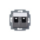Розетка информационная ABB Levit двойная 2хRJ45 категория 5e сталь