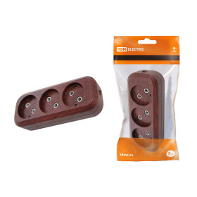 TDM Колодка розеточная 3 гнезда 2П б/з 10А 250В 