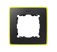 Simon 82 Detail Графит, неоново-желтое основание Рамка 1-ая