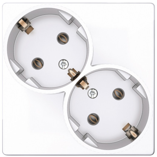 Розетка 2Х2К+3 Sсhuko без защитных шторок, белый