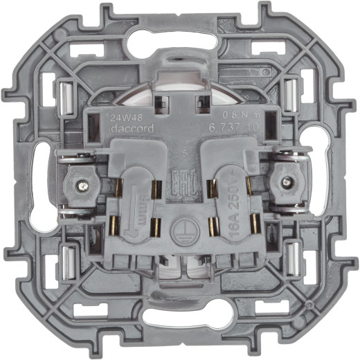 Розетка без заземления - Legrand/Daccord Inspiria - без шторок 16А 250В винтовые зажимы - белый