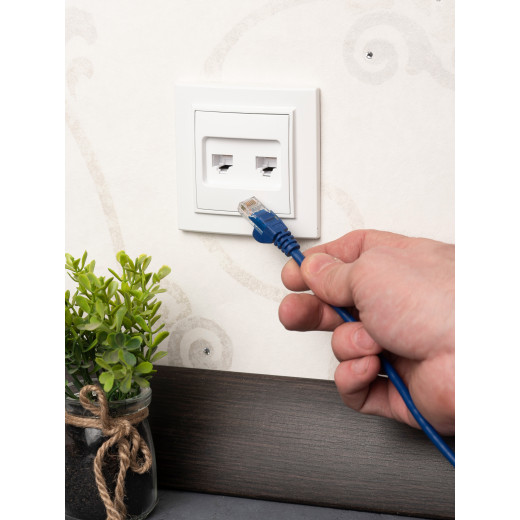 Розетка RJ-45 2-местная СП Минск белая EKF