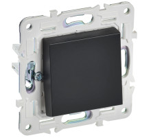 IEK SKANDY Черный Выключатель 1-клавишный проходной 10А SK-V02Bl