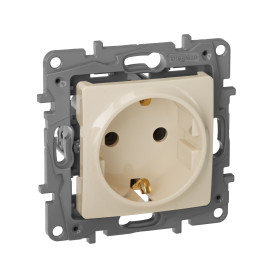 Legrand Etika Слоновая кость Розетка с/з, винтовые клеммы.