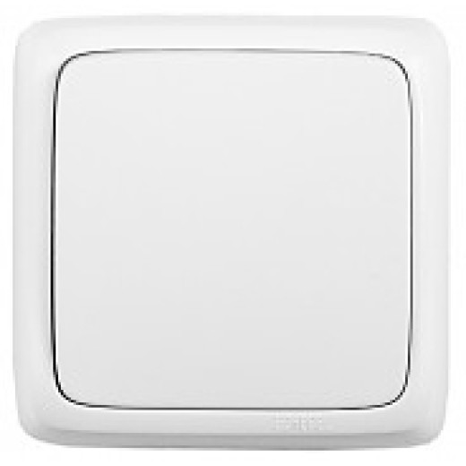 ВА10-163 Переключатель открытой установки, одноклавишный, с изолирующей пластиной, цвет белый