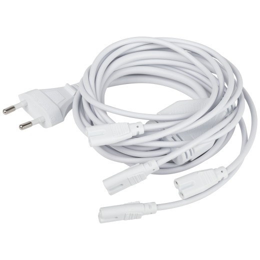 Разветвитель сетевой для линейных светильников ЭРА 4х IEC C7 2pin 2m для подключения 4 светильников