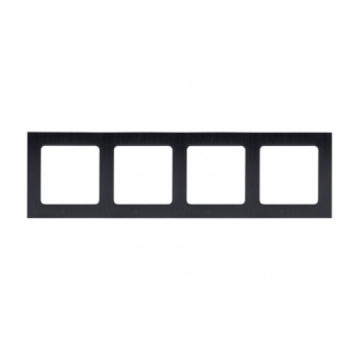 Стокгольм Рамка 4-местная металлическая черная EKF PROxima