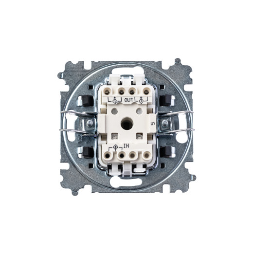 Выключатель двухклавишный ABB Levit серый / белый