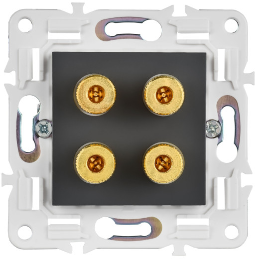SKANDY Аудиорозетка 4-мест. SK-A01G граф. IEK