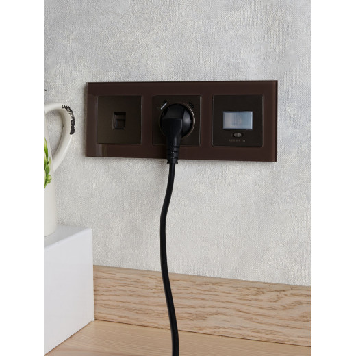 BRITE Роз. с з/к/ш 16А с USB A+C 18Вт РЮш11-1-БрТБ бр. IEK