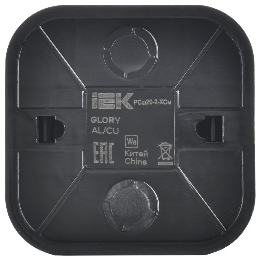 GLORY Роз. без з/к с з/ш о/у 10А РСш20-2-ХСм сталь м. IEK