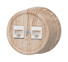 BIRONI Лизетта Пластик Карельская сосна Розетка 2-ая RJ45