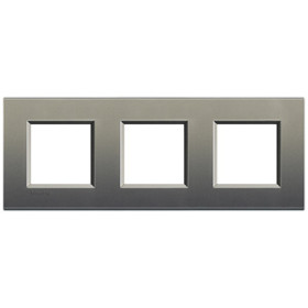 BT LL Серый шелк Рамка прямоугольная, 2+2+2 мод.