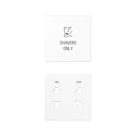 JUNG Накладка бритвенной розетки белая