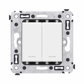 DKC Avanti Переключатель двухклавишный в стену, 