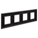 Рамка 4 поста (8 мод.), Avanti, черный квадрат