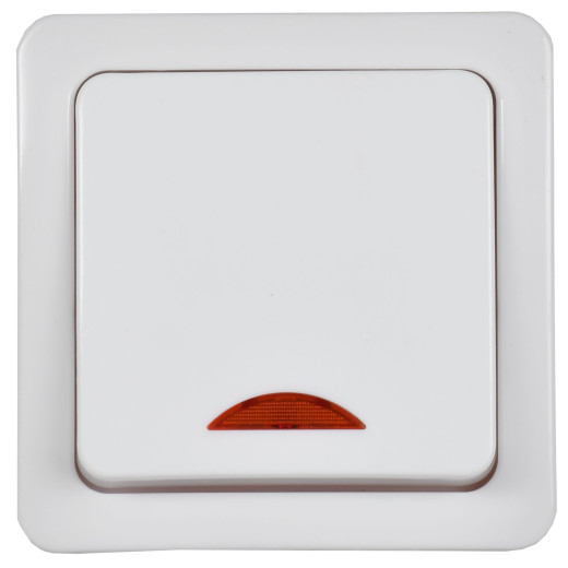 ВС20-1-1-ГПБ выкл 1кл с инд о/у IP54 (цвет клавиш: белый) ГЕРМЕС PLUS