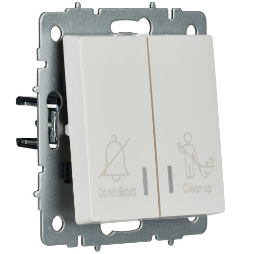 BRITE Выключ. 2-кл. с инд. отел. 10А ВС10-2-9-БрБ бел. IEK