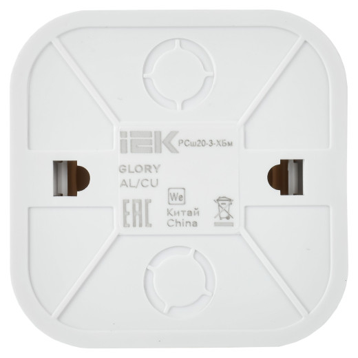 GLORY Роз. с з/к/ш о/у 16А РСш20-3-ХБм бел. м. IEK