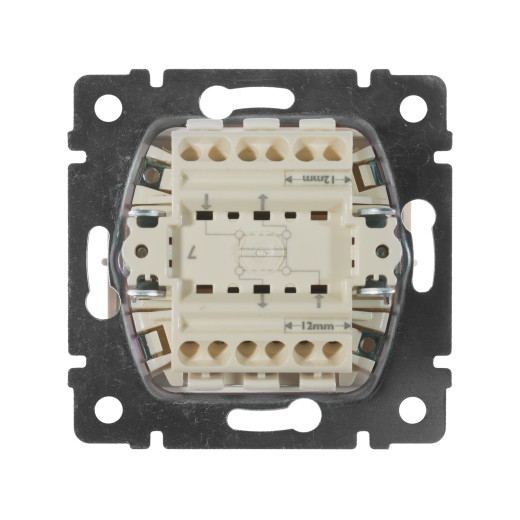 Переключатель перекрёстный одноклавишный - Legrand Valena - 10А 250В схема 7 винтовые зажимы - слоновая кость