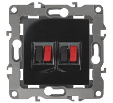 ЭРА Розетка Серия 12 12-3112-06 аудио двойная IP20 чёрный