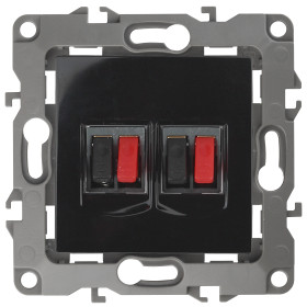 ЭРА Розетка Серия 12 12-3112-06 аудио двойная IP20 чёрный