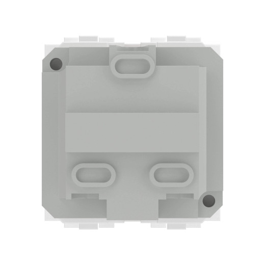 Электрическая розетка  с заземлением, со шторками, белая, 2мод.