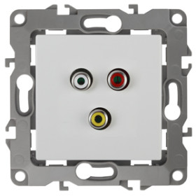 ЭРА Розетка Серия 12 12-3113-01 RCA IP20 белый